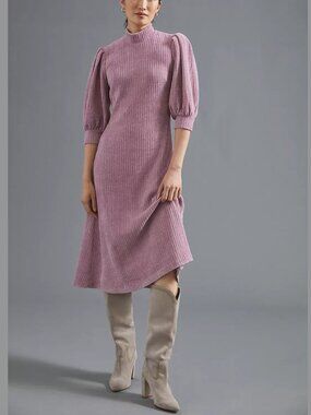 Hutch Anthropologie Puff Sleeve Midi Dress XS
